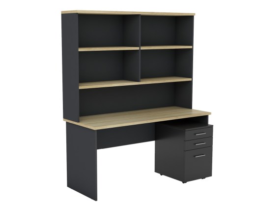 EkoSystem Desk 1500 NOB with Pedestal2